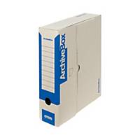 Archivační přenosná krabice Emba, 33 x 26 x 7,5 cm, modrá, balení 25 ks