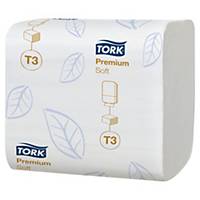 Tork T3 White 2 Ply Soft Folded Toilet Paper - Pack of 30 X 252 Sheet Sleeves
