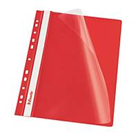 Esselte függő panorámás gyorsfűző, A4, piros, 10 darab/csomag