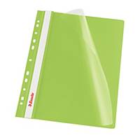 Závěsný prezentační rychlovazač Esselte, A4, zelený, balení 10 ks