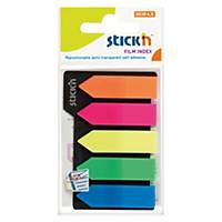 STICK N by Hopax Arrow Index 42x12mm, Fluorescent Mix