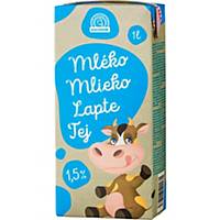 Trvanlivé mlieko Euromilk, polotučné, 1,5 , 1 l