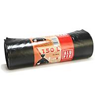 PK10 WASTE BAGS ROLL POLY 150L BLACK