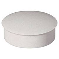 Lyreco round magnets 27mm white - box of 6