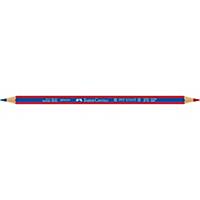 Lápis bicolor Faber-Castell - mina fina - azul e vermelho