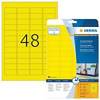Étiquettes univers. special, Herma 4366, recyclable, 45,7x21,2mm, jaune, 960pcs.