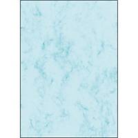 Marmor-Papier, Sigel DP 261, A4, 90g. blau, Packung à 100 Blatt