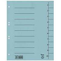 Bene Divider, Recycled Carton, A4, Numbered, Blue, 100Pcs