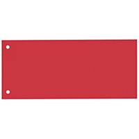 Bene 1/3 Trennstreifen aus Karton, 100 × 240 mm, rot, Packung mit 100 Stück