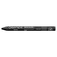 Crayon de cire Neocolor1, Caran d Ache 7000.009, résistant à l’eau, noir, 10pcs.