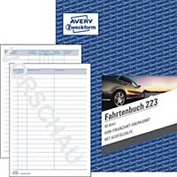 Avery Zweckform Fahrtenbuch 223, für PKW, A5, 40 Blatt