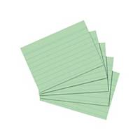 Karteikarten A5, liniert, grün, 100 Stück
