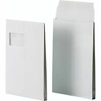 Bong Faltentaschen 14066, C4, 20mm-Falte, mit Fenster, HK, weiß, 200 Stück