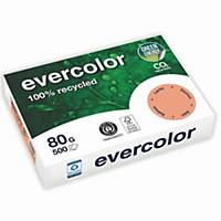 Clairefontaine Papier Evercolor, recycled, 80g/qm, A4, lachs, 500 Blatt