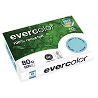 Papier recyclé couleur A4 Evercolor - 80 g - bleu clair - ramette 500 feuilles