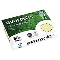 Papier recyclé couleur A4 Evercolor - 80 g - jaune canari - ramette 500 feuilles