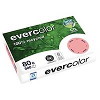 Papier recyclé couleur A4 Evercolor - 80 g - rose - ramette 500 feuilles