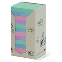 Foglietti Post-it® carta riciclata 24 blocchetti 38x51mm colori pastello