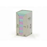 3M Post-It Recycled Notes Tower Of 16 Pads Pastel Colours 76X76Mm