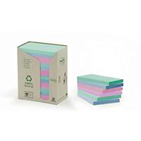 Post-it 655PRT recycled notes 76x127 mm rainbow colours - pack of 16