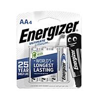 Energizer Ultimate Lithium AA Batteries - 4 Pack