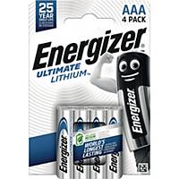 Energizer Batterie 629612, Micro, FR03/AAA, 1,5 Volt, Ultimate Lithium, 4 Stück