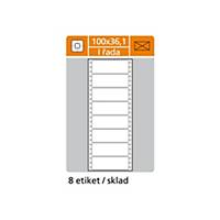 S&K Label Tabellieretiketten, 1-bahnig, 100 x 36,1 mm, 4000 Stück/Pack