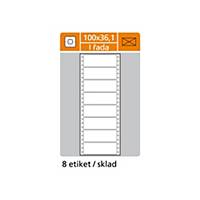 Tabelačné etikety S&K Label, 1-radové, 100 x 36,1 mm, 200 etikiet/bal