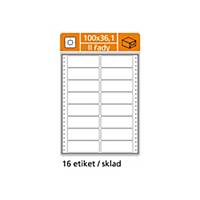Tabelační etikety S&K Label, 2-řadové, 100 x 36,1 mm, 400 etiket/bal