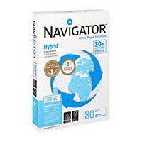 Navigator Hybrid gerecycleerd wit A4 papier, 80 g, per doos van 5 x 500 vellen