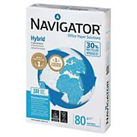 Papier A3 blanc recyclé Navigator Hybrid, 80 g, la boîte de 5 x 500 feuilles