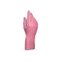 Mapa Vital 115 Pink Natural Rubber Flocked Gloves - Size 7