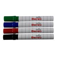 Marcatori avagna bianca e flip chart, Berec, set di 4: rosso, blu, verde, nero.
