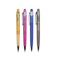 Kuličkové pero Spoko, klikací, 0,3 mm, modrá náplň, balení 12 kusů