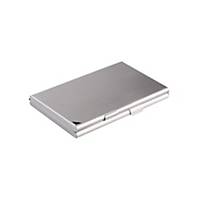 Durable 243323 Business Card Box, aluminium