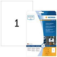 Herma 9500 weerbestendige etiketten, wit, 210 x 297 mm, doos van 10
