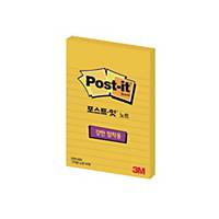 POST-IT 660-SSN LINED 102X152 YELLOW