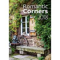 Romantic Corners - mesačné medzinárodné kalendárium, 14 listov, 31,5 x 45 cm