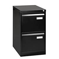 Bisley Basic filing cabinet for suspension files 2 drawers H71 cm black