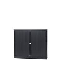Cupboard low with 2 shelves  120 x 103 x 43 cm black