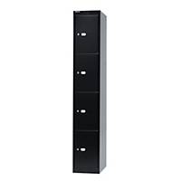 Bisley locker with 4 compartments 30,5x180,2x45,7cm black