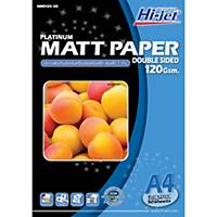 HI-JET PLATINUM Matt Photo Paper (2 sided) A4 120G Pack of 50