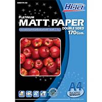 HI-JET PLATINUM Matt Photo Paper A4 170G  Pack of 50