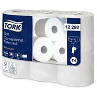 Papier toilette Tork Soft, 2 épaisseurs, 198 feuilles/rouleau, les 4 rouleaux
