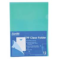 Bantex PP A4 L Shape Folder Green - Pack of 12