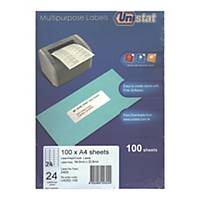Unistat U4262 Multi Purpose Label 64.6 x 33.8mm - Box of 2400 Labels