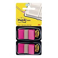 Post-It Index Dual Pack 25 X 44mm Pink - 2 Dispensers of 50