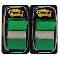 Záložky 3M Post-it® 680, 25x44mm, zelené, bal. 2x50 lístkov