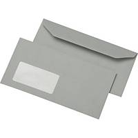 Briefumschläge DIN lang, mit Fenster, Nassklebung, 75g, Recycling, 1000 Stück