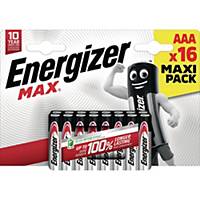Energizer Batterie Max 426731, Alkaline, Micro, AAA, LR03, 16 Stück